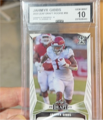2023 Leaf Draft #50 Jahmyr Gibbs — front