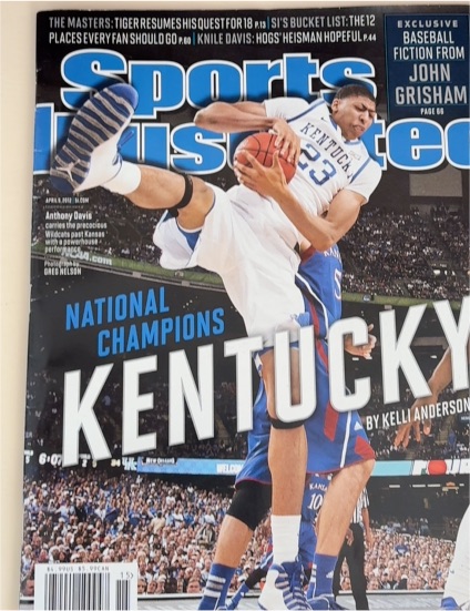 2012 Sports Illustrated April 9 Anthony Davis Kentucky Wildcats — front