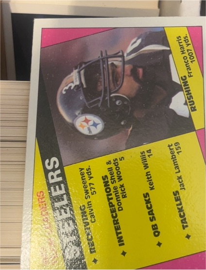 1984 Topps #159 Steelers Team Leaders - Franco Harris — front