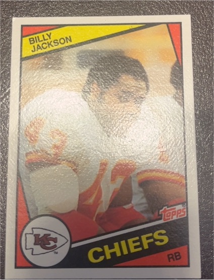 1984 Topps #91 Billy Jackson Kansas City Chiefs — front