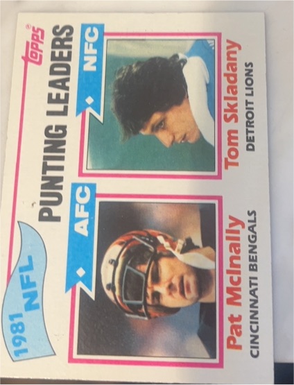 1982 Topps #262 Pat McInally/Tom Skladany Cincinnati Bengals/Detroit Lions — front