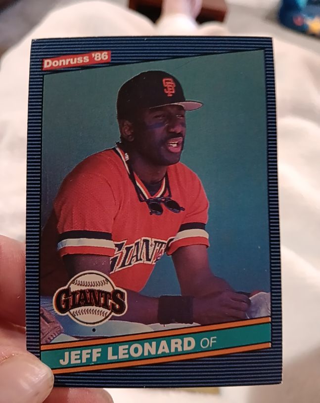 1986 Donruss #79 Jeff Leonard — front