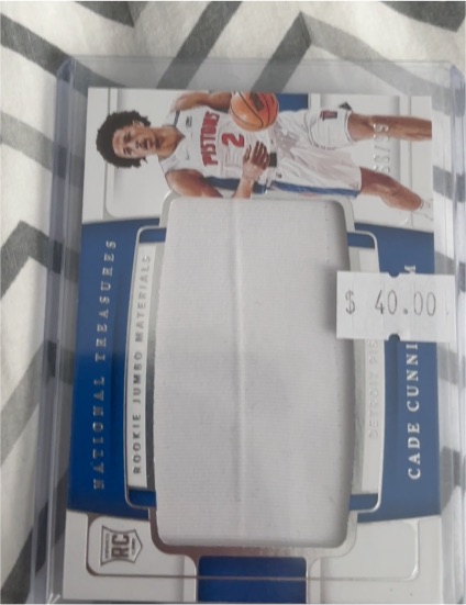 2021-22 Panini National Treasures Rookie Jumbo Materials Cade Cunningham — front