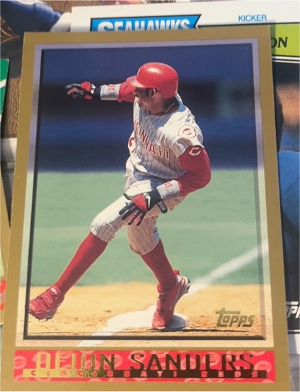 1998 Topps #10 Deion Sanders Cincinnati Reds — front