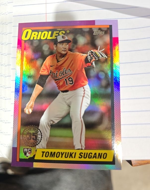 2025 Topps Update Series 1990 #U90-18 Tomoyuki Sugano — front