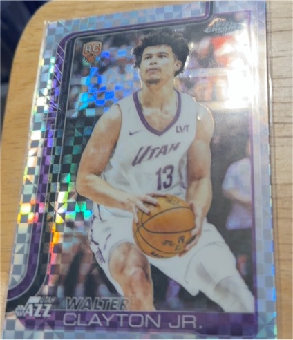 2025-26 Topps Chrome #268 Walter Clayton Jr. X-Fractor — front