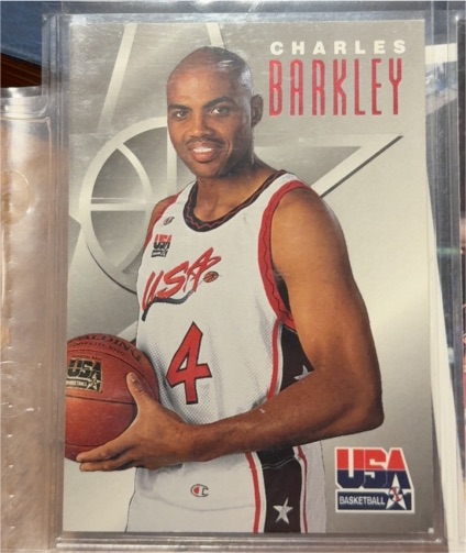 1996 Skybox Texaco USA Basketball #1 Charles Barkley — front
