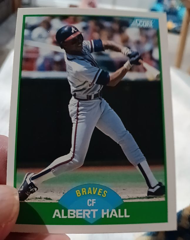 1989 Score #74 Albert Hall Atlanta Braves — front