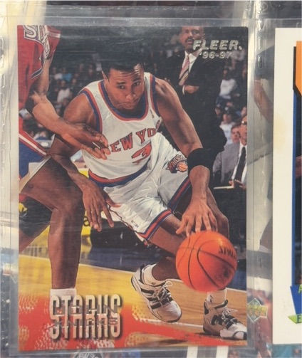 1996-97 Fleer #75 John Starks — front