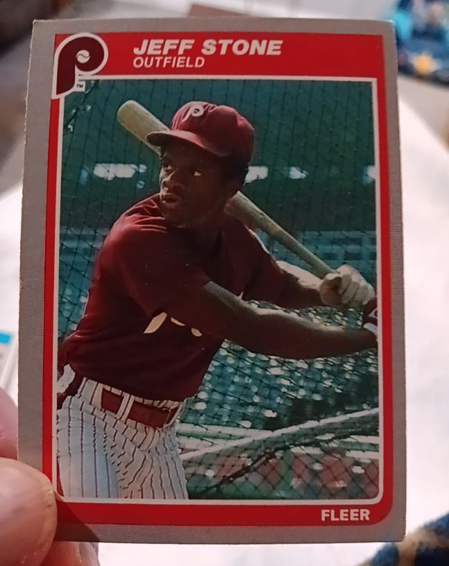 1985 Fleer #266 Jeff Stone — front