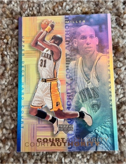 2000-01 Upper Deck Hardcourt Court Authority #CA13 Reggie Miller — front