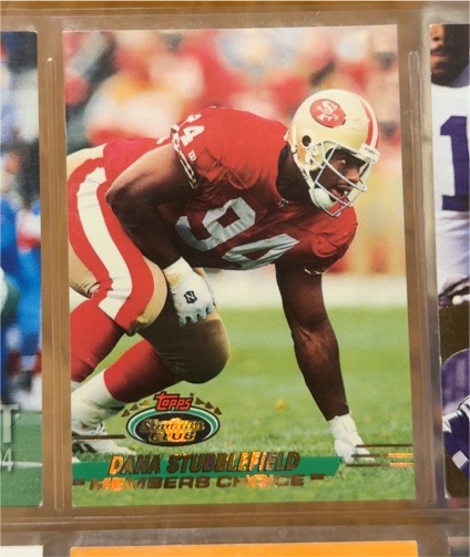 1993 Topps Stadium Club #508 Dana Stubblefield — front