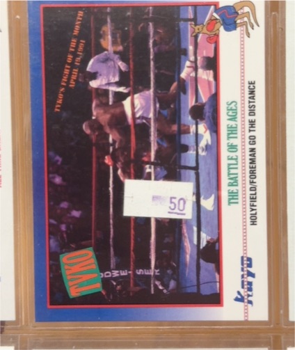 1991 Kayo Boxing #211 Evander Holyfield/George Foreman — front