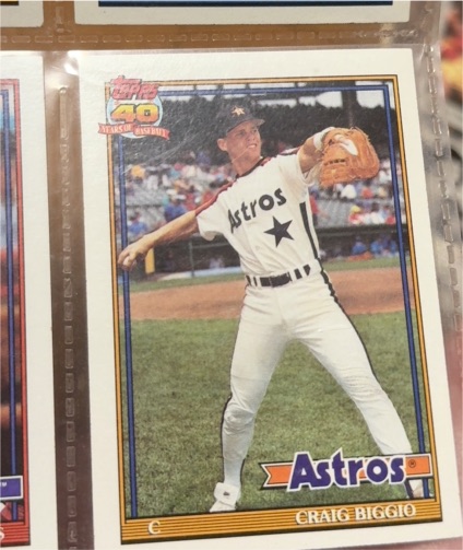 1991 Topps #565 Craig Biggio Houston Astros — front