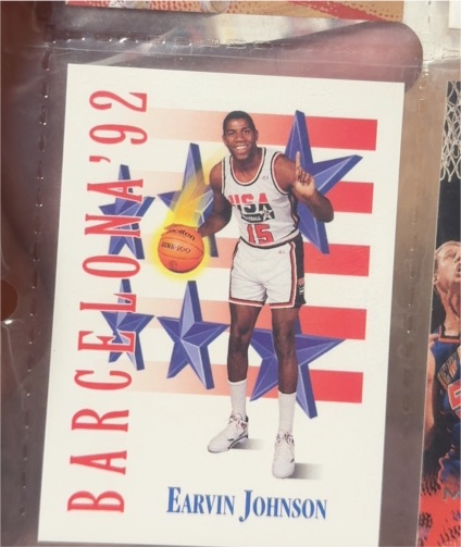 1992 Skybox #533 Earvin Johnson Barcelona '92 USA Basketball — front