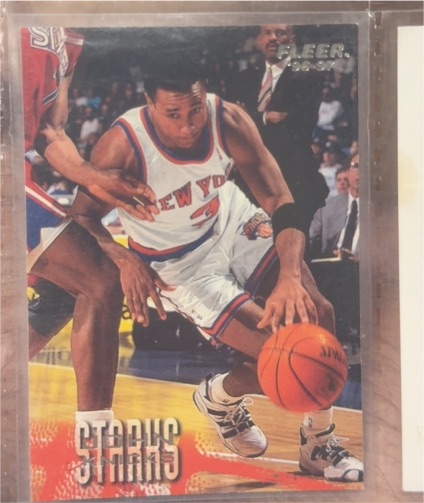 1996-97 Fleer #75 John Starks — front