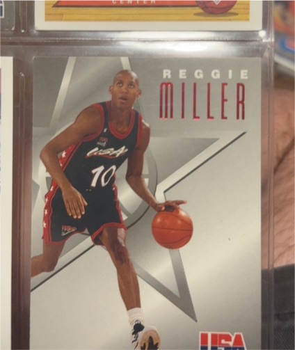 1996 SkyBox USA Texaco #5 Reggie Miller — front