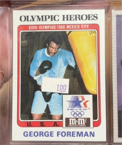1983 Topps M&M's #14 George Foreman Olympic Heroes — front
