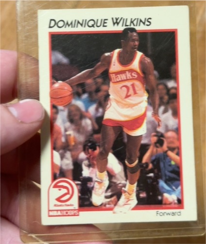 1991-92 NBA Hoops #1 Dominique Wilkins — front