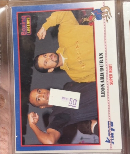 1991 Kayo #037 Sugar Ray Leonard / Roberto Duran — front