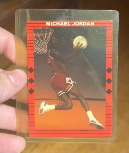 1990 Michael Jordan Moon Dunk Promo Card — front