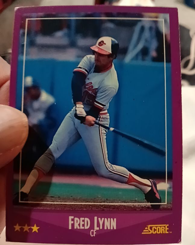 1988 Score #42 Fred Lynn — front
