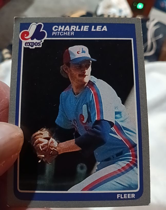 1985 Fleer #401 Charlie Lea — front
