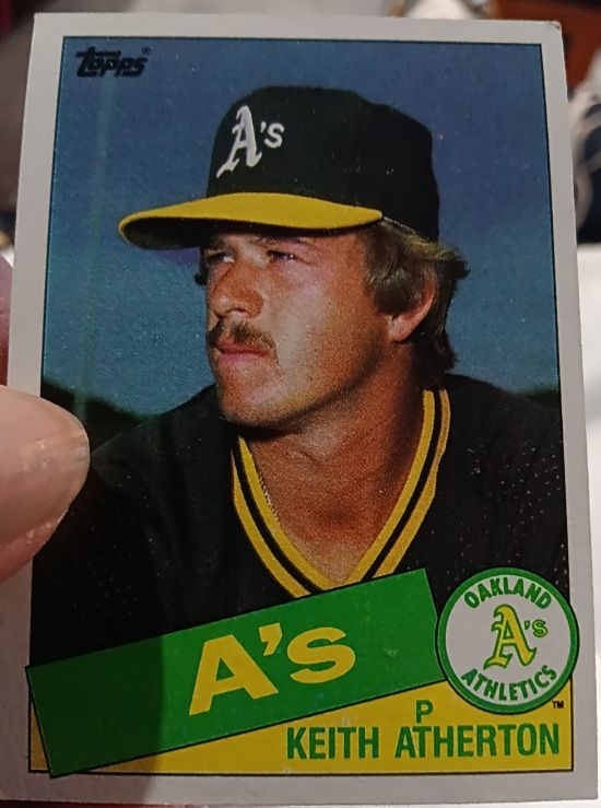 1985 Topps #166 Keith Atherton — front