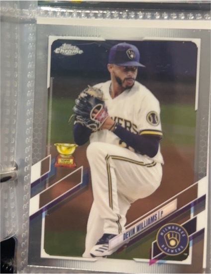 2021 Topps Chrome #98 Devin Williams Milwaukee Brewers — front