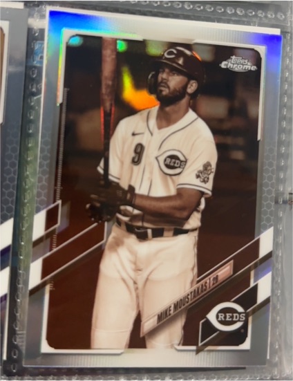 2021 Topps Chrome #57 Mike Moustakas Sepia Refractor — front