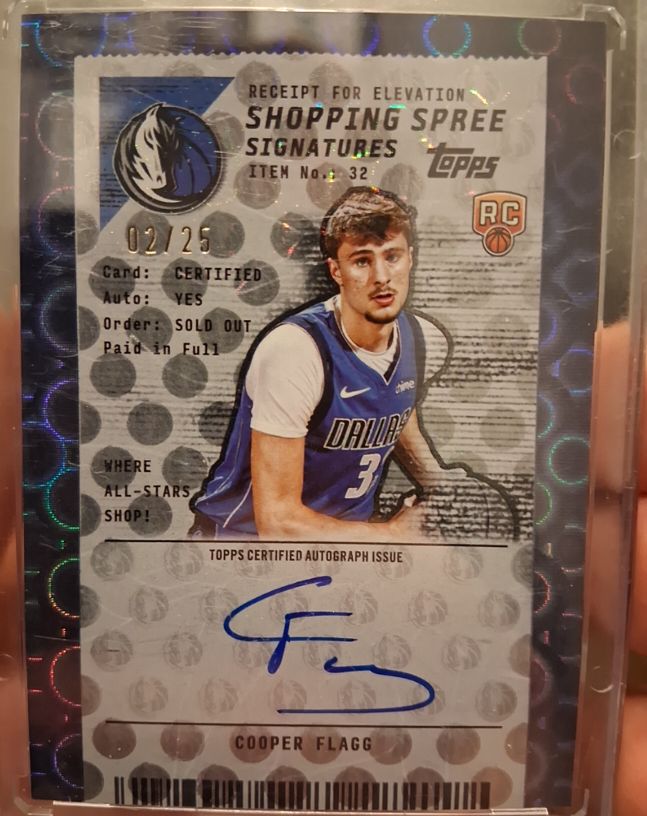 2025-26 Topps Shopping Spree Signatures #32 Cooper Flagg — front