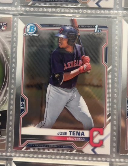 2021 Bowman Chrome Prospects #BCP-128 Jose Tena — front