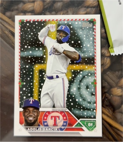2023 Topps Holiday #H195 Adolis Garcia — front