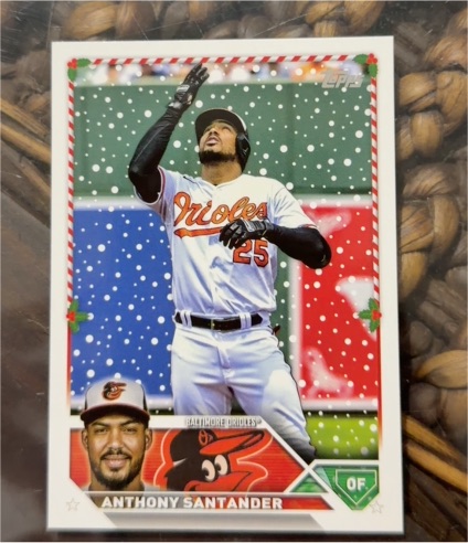 2023 Topps Holiday #H67 Anthony Santander — front