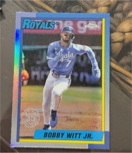 2025 Topps Chrome Update #90CU-2 Bobby Witt Jr. 1990 Topps Chrome — front