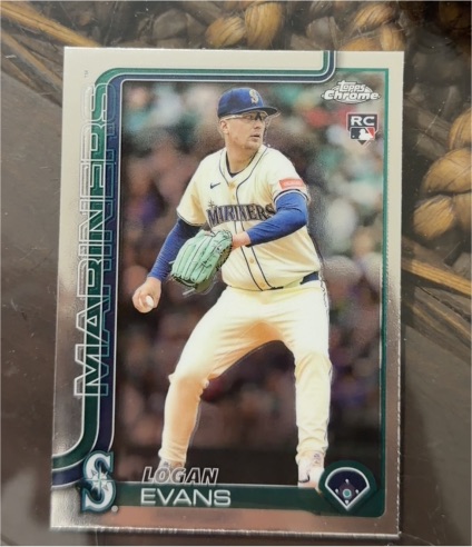 2025 Topps Chrome Update #USC194 Logan Evans Rookie Card — front