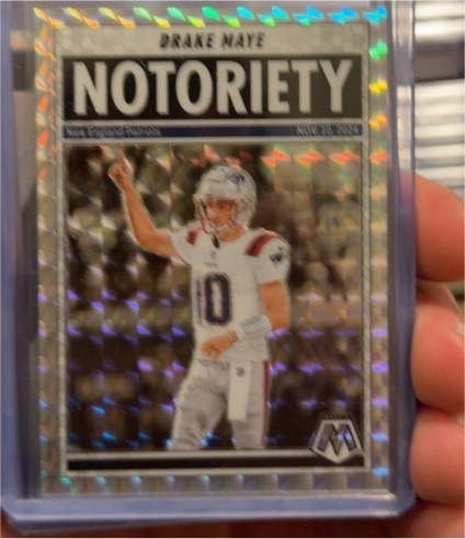 2025 Panini Mosaic Notoriety #3 Drake Maye — front