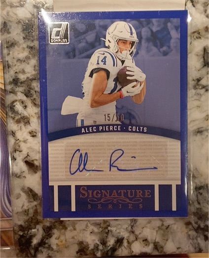 2024 Donruss Signature Series #15/30 Alec Pierce Colts — front