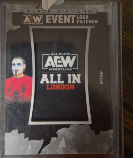 2024 Upper Deck Black Diamond AEW Event Logo Patch LPAI-4 Sting — front