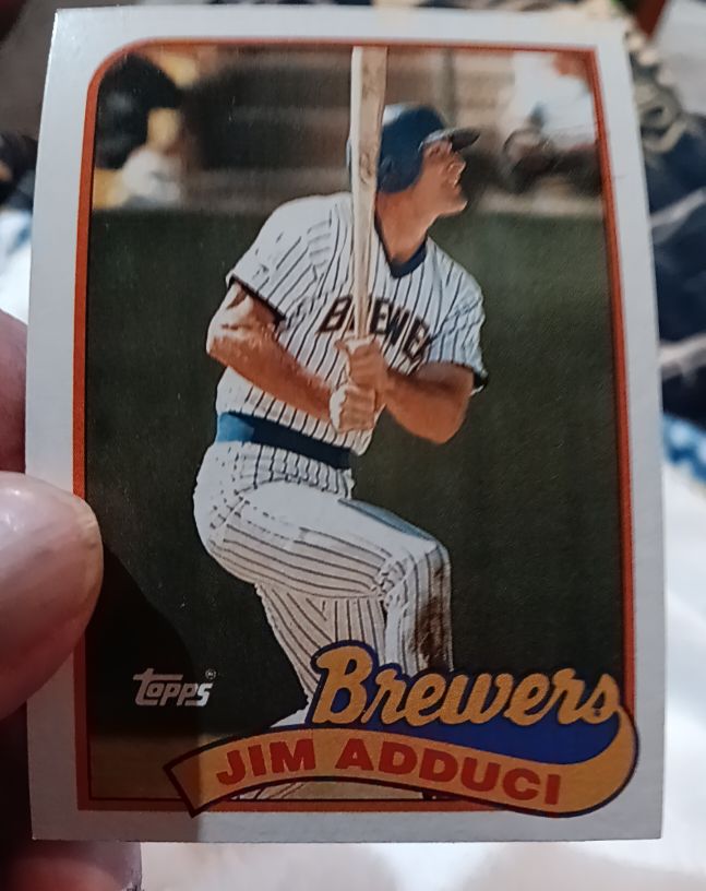 1989 Topps #338 Jim Adduci Milwaukee Brewers — front