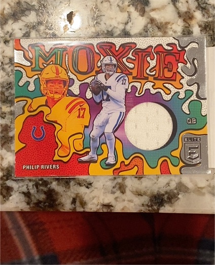 2021 Panini Donruss Elite Moxie Materials #MO24 Philip Rivers — front