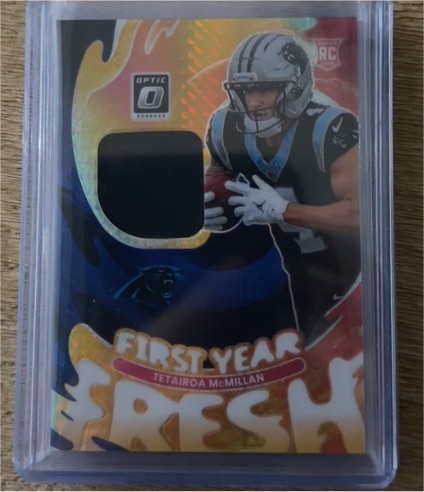 2025 Panini Donruss Optic #FYFBH-TMS Tetairoa McMillan First Year Fresh Patch — front