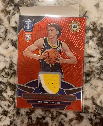 2024-25 Panini Totally Certified Materials Red Mirror #TCM-JNF Johnny Furphy — front
