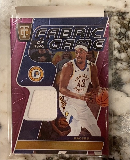 2024-25 Panini Totally Certified Fabric of the Game #FG-MYT Myles Turner — front