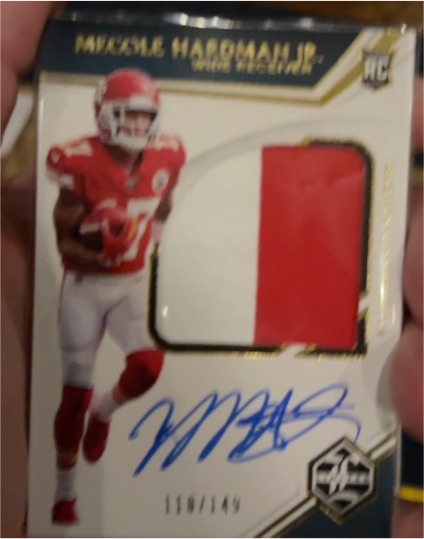 2019 Panini Limited #166 Mecole Hardman Jr Rookie Patch Auto — front