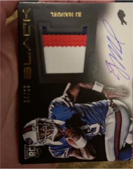 2013 Panini Black Rookie Signature Materials Prime #209 EJ Manuel — front