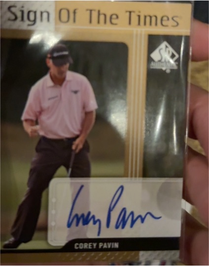 2012 SP Authentic Sign of the Times #ST-CP Corey Pavin — front