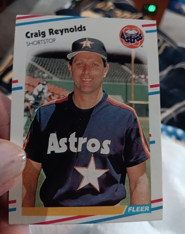 1988 Fleer #454 Craig Reynolds Houston Astros — front