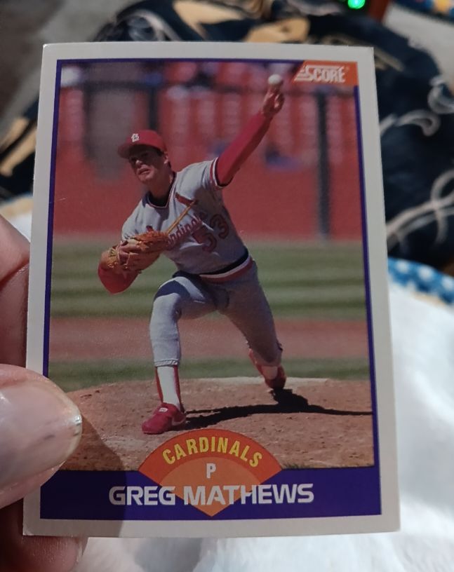 1989 Score #329 Greg Mathews — front
