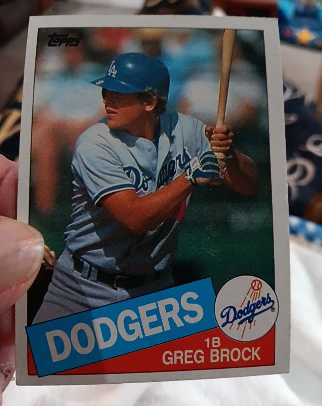 1985 Topps #753 Greg Brock — front